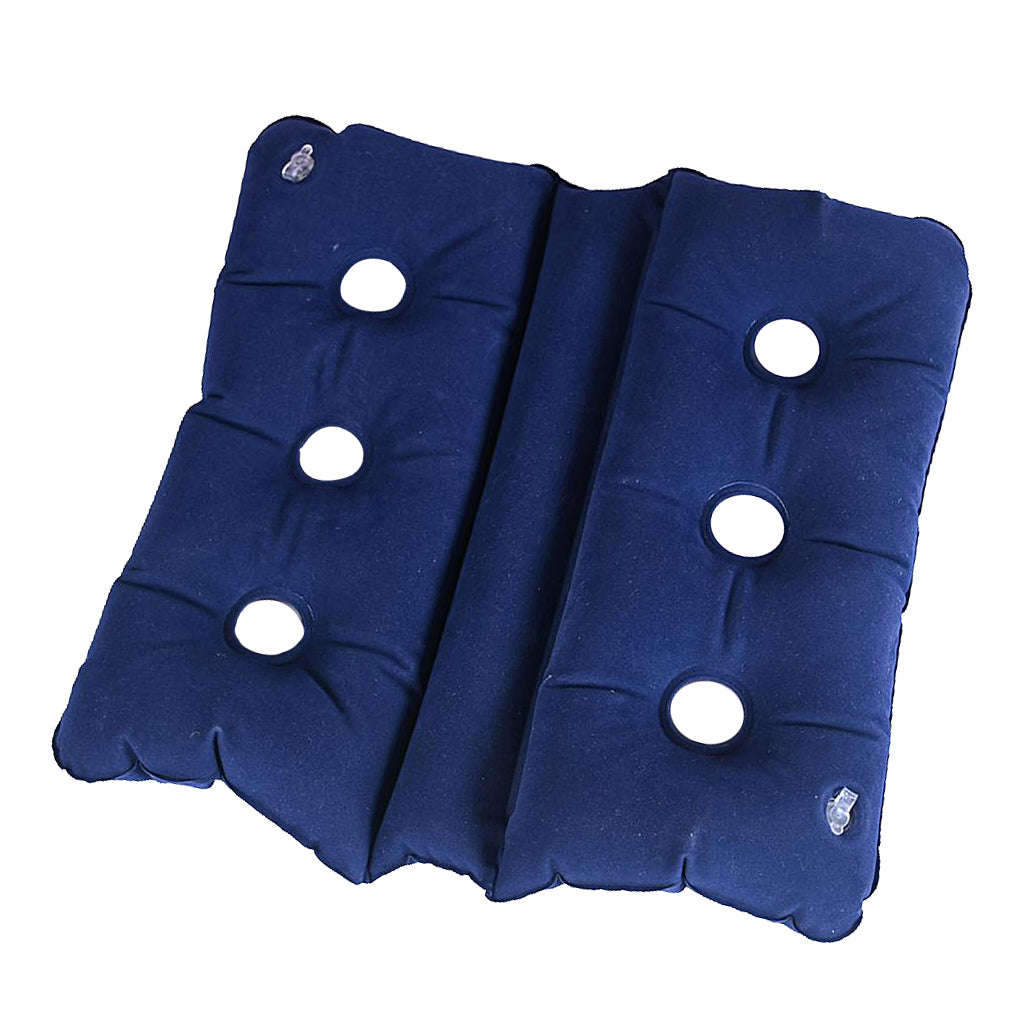 Foldable Air Inflatable Cushion Seat Chair Wheelchair Pillow Pad Dark Blue