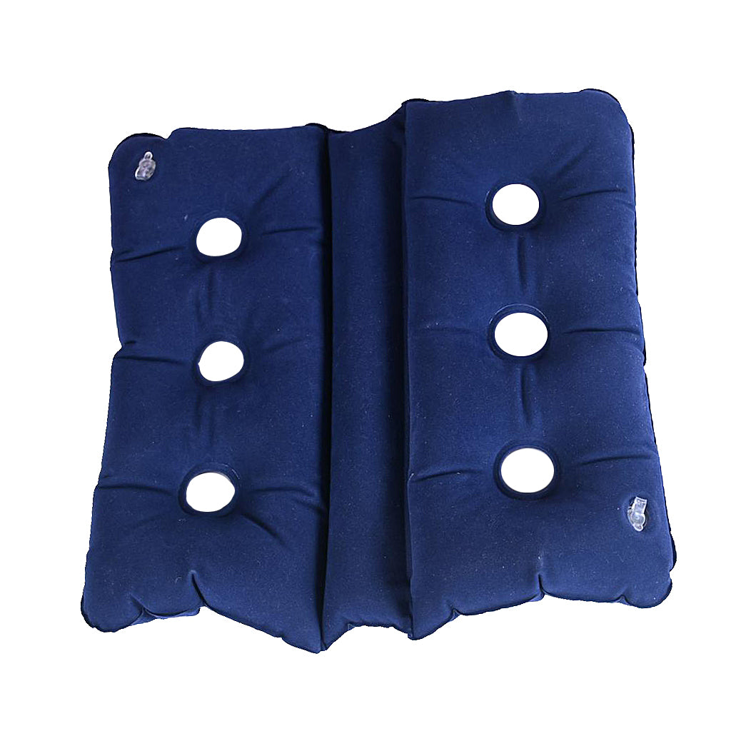 Foldable Air Inflatable Cushion Seat Chair Wheelchair Pillow Pad Dark Blue