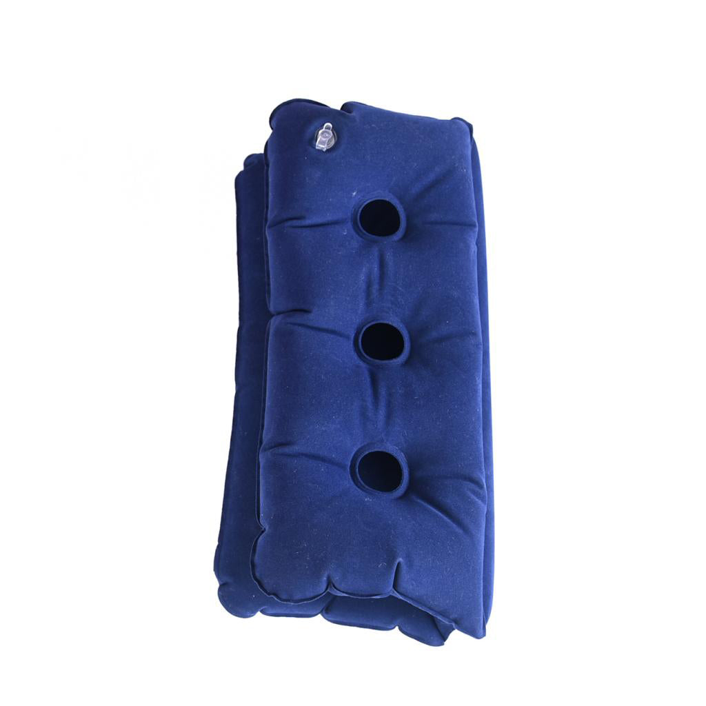 Foldable Air Inflatable Cushion Seat Chair Wheelchair Pillow Pad Dark Blue