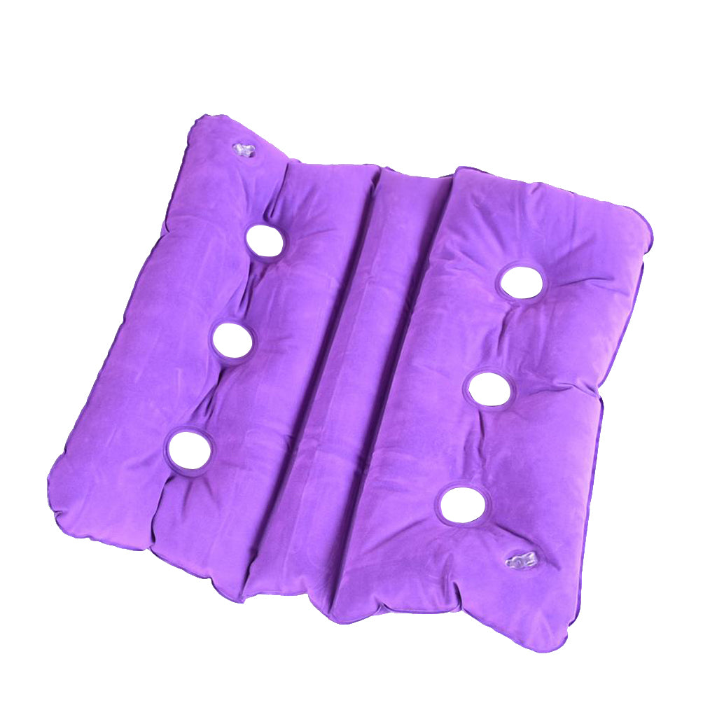 Foldable Air Inflatable Cushion Seat Chair Wheelchair Pillow Pad Purple