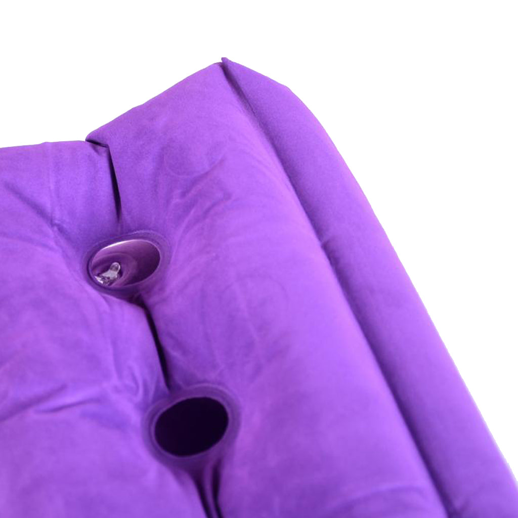 Foldable Air Inflatable Cushion Seat Chair Wheelchair Pillow Pad Purple