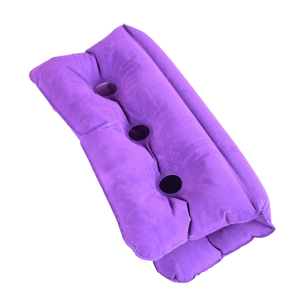 Foldable Air Inflatable Cushion Seat Chair Wheelchair Pillow Pad Purple