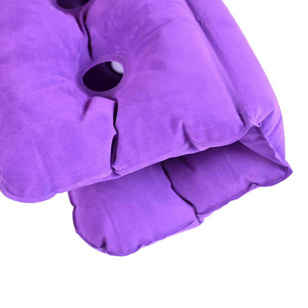 Foldable Air Inflatable Cushion Seat Chair Wheelchair Pillow Pad Purple