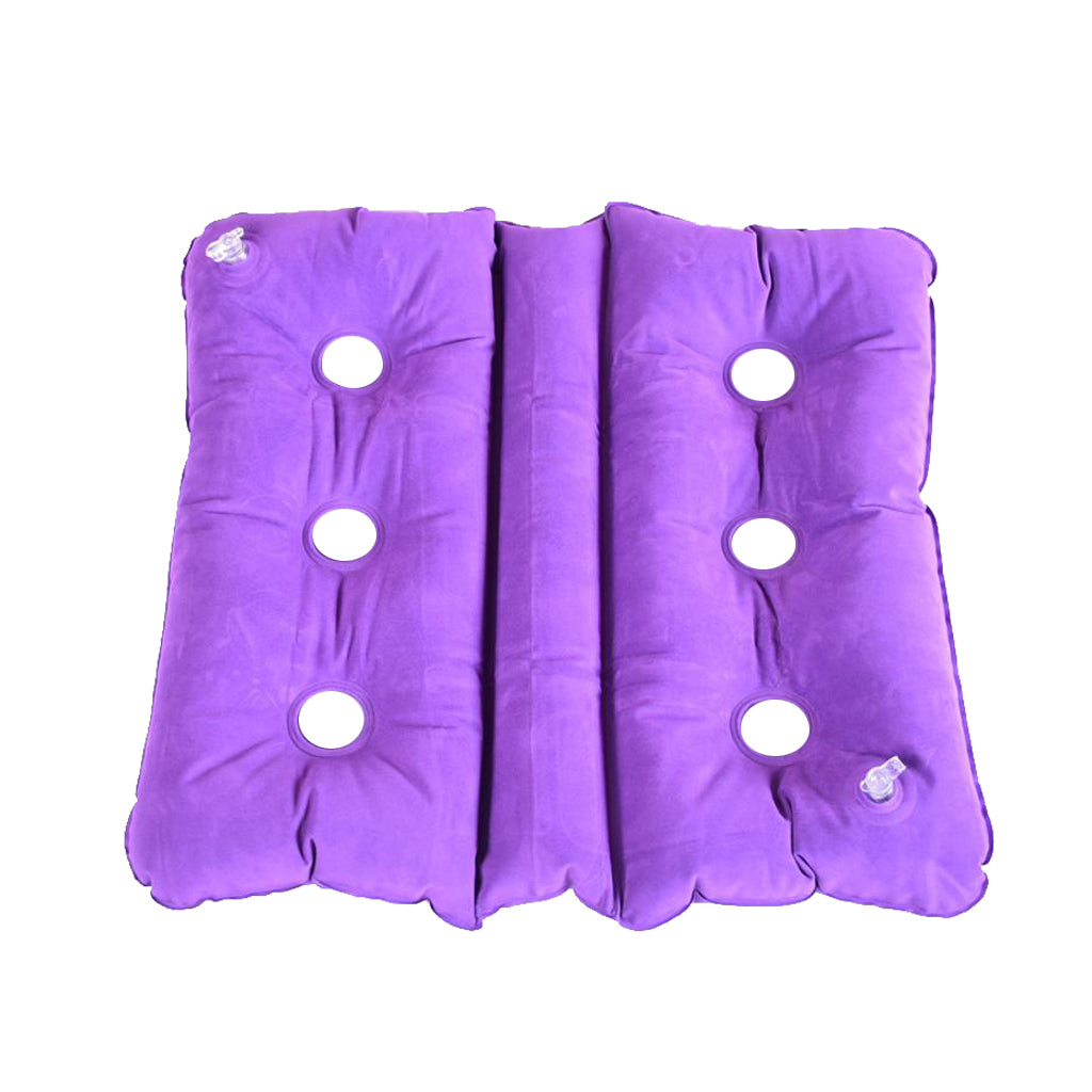 Foldable Air Inflatable Cushion Seat Chair Wheelchair Pillow Pad Purple