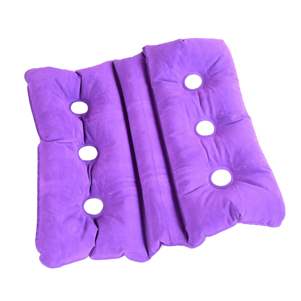 Foldable Air Inflatable Cushion Seat Chair Wheelchair Pillow Pad Purple