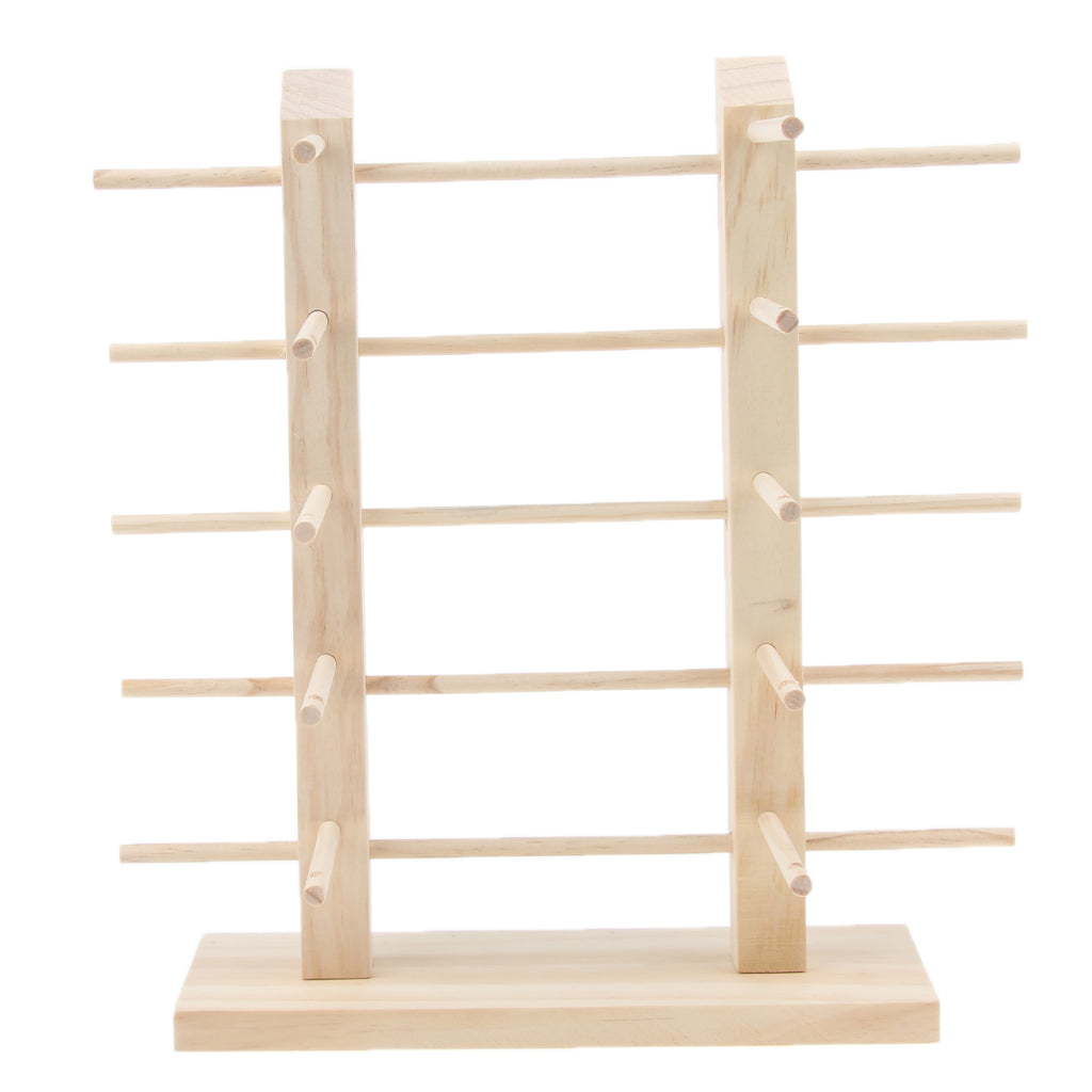 Wood Sunglasses Eyeglass Rack Display Stand Holder Double Lines for 10 Pairs