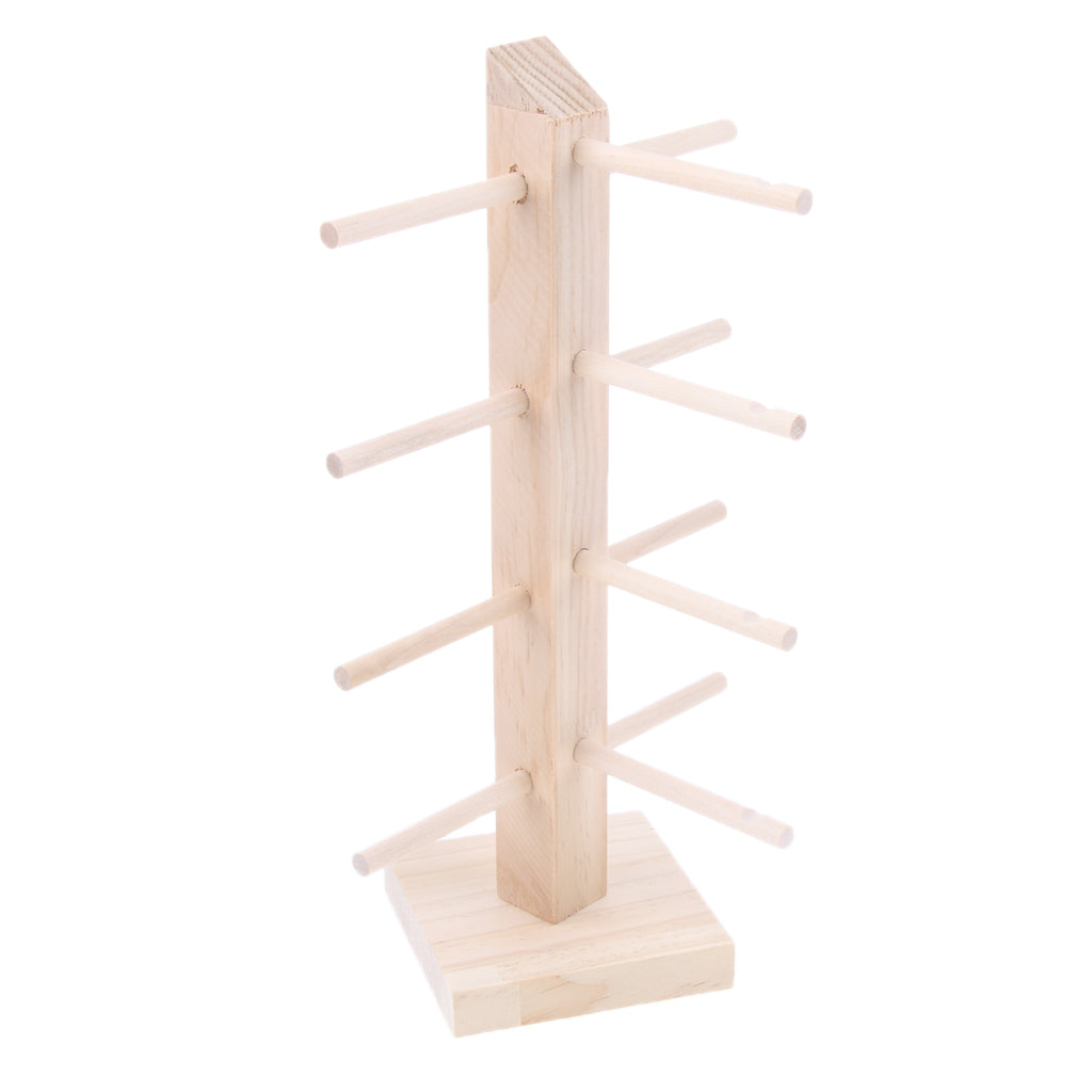 Wood Sunglasses Eyeglass Rack Display Stand Holder Single Line for 4 Pairs