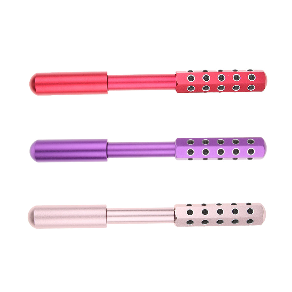 Face Chin Neck Lifting Tightening Face Massage Roller Stick Tool Pink