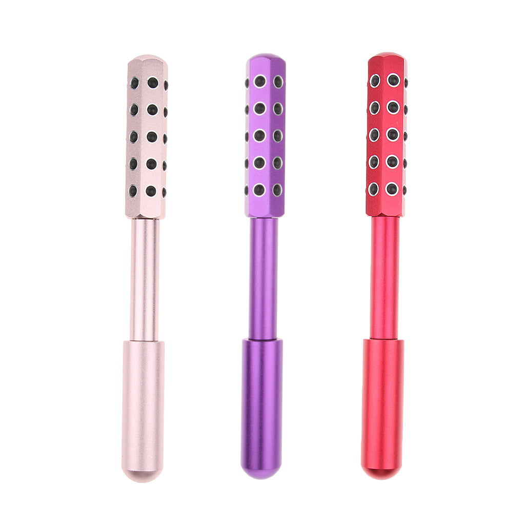 Face Chin Neck Lifting Tightening Face Massage Roller Stick Tool Pink