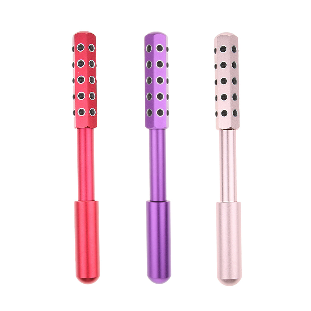 Face Chin Neck Lifting Tightening Face Massage Roller Stick Tool Pink