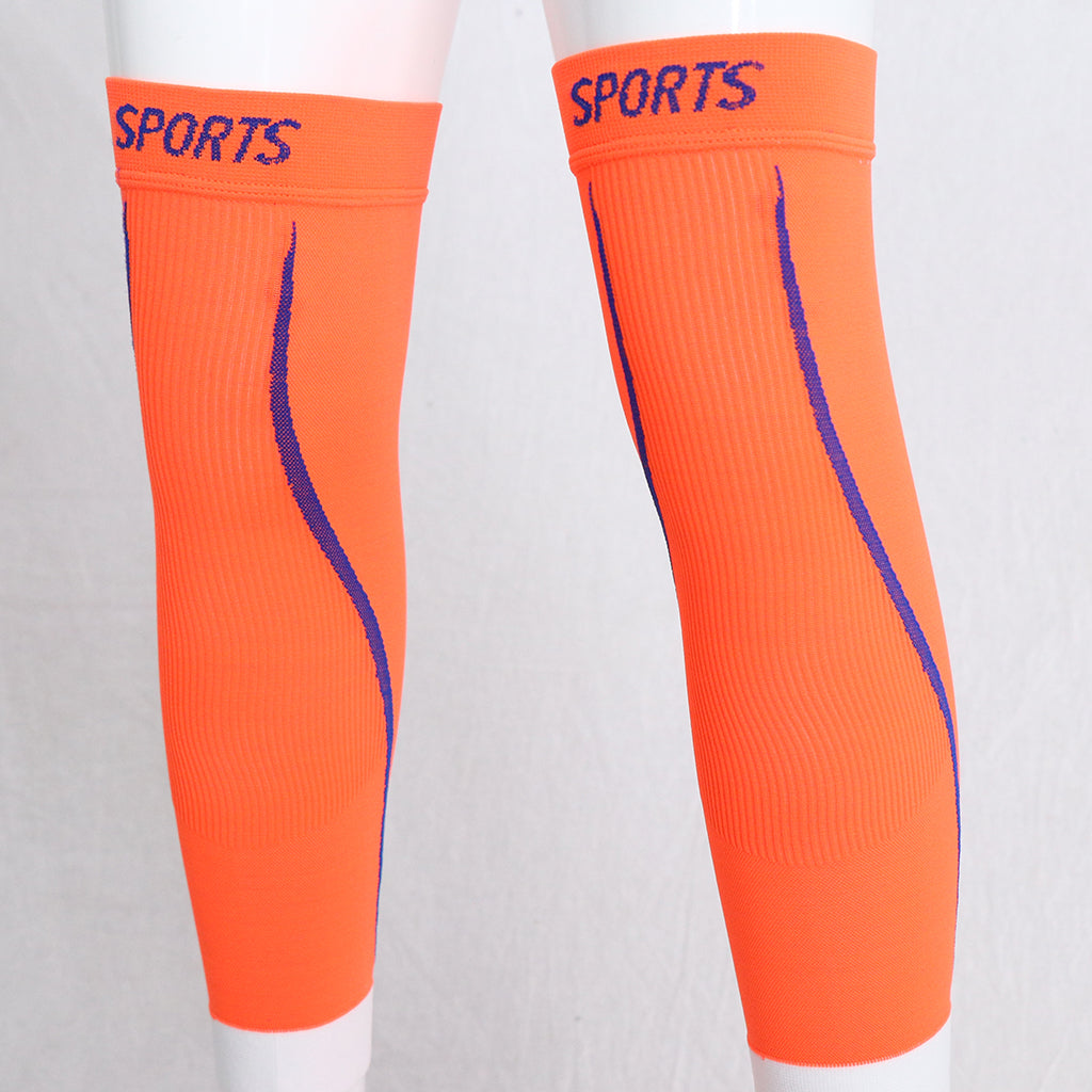 1 Pair Sport Leg Compression Sleeves Calf Guard Brace S-M Orange