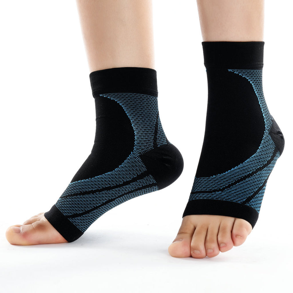 Sports Ankle Brace Compression Sleeve Wrapper Plantar Fasciitis Foot Socks L