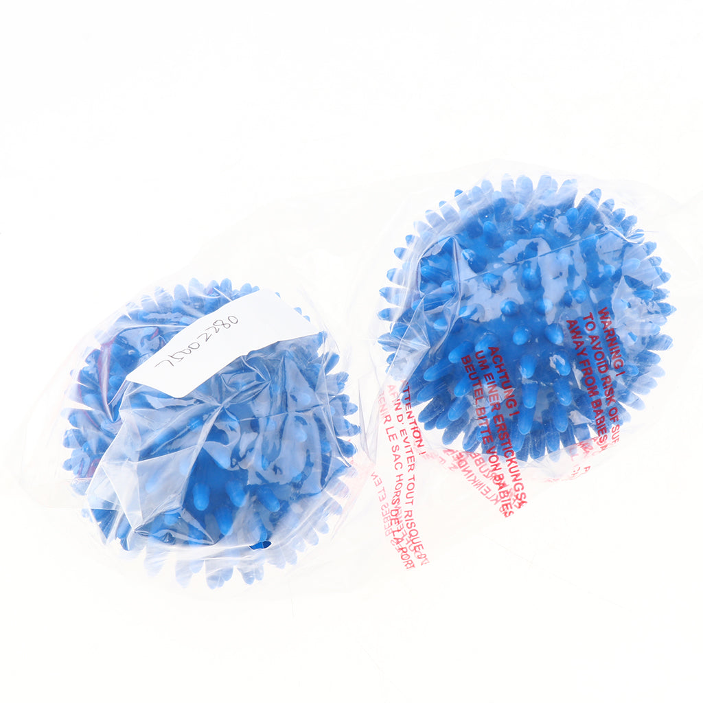 2 Pieces Spiky Trigger Point Acupuncture Deep Tissue Massage Balls Blue