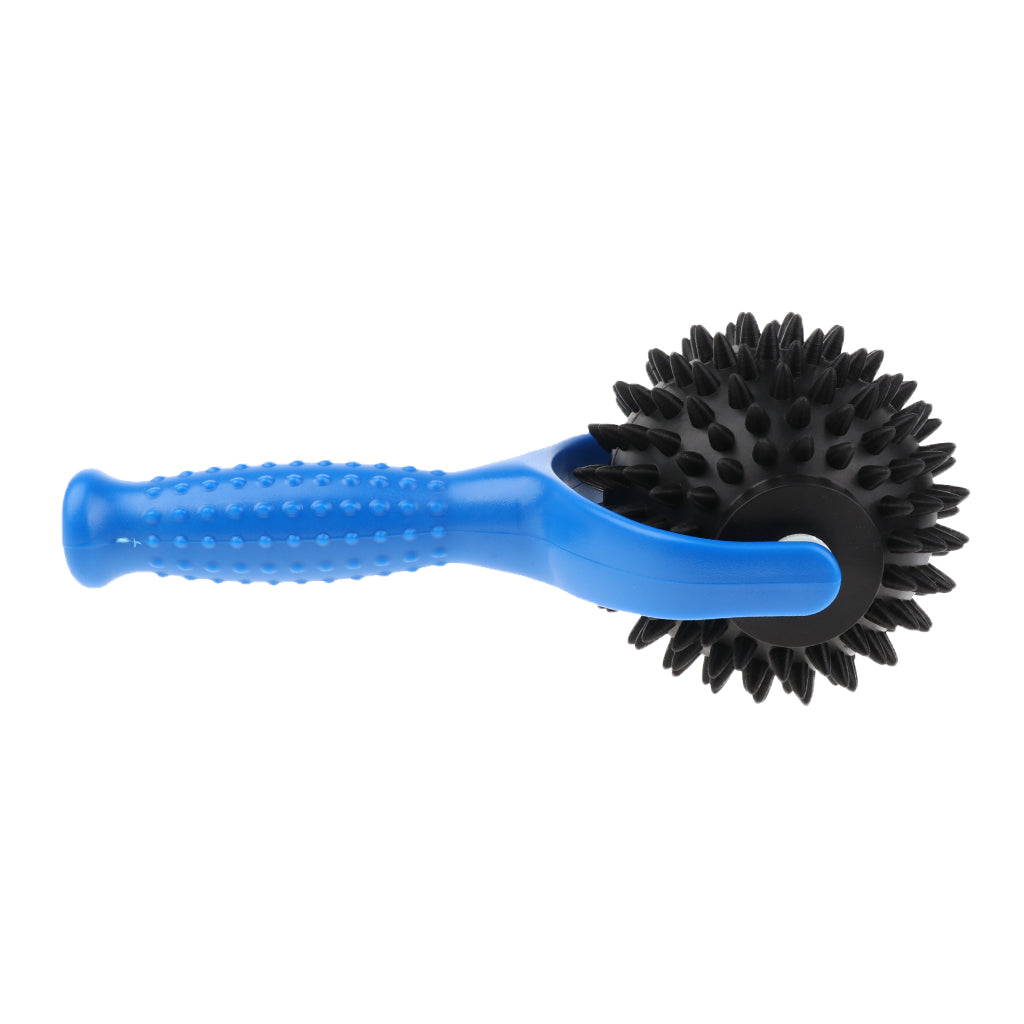 Handheld Acupuncture Body Massager Spiky Point Massage Ball  Blue +Black