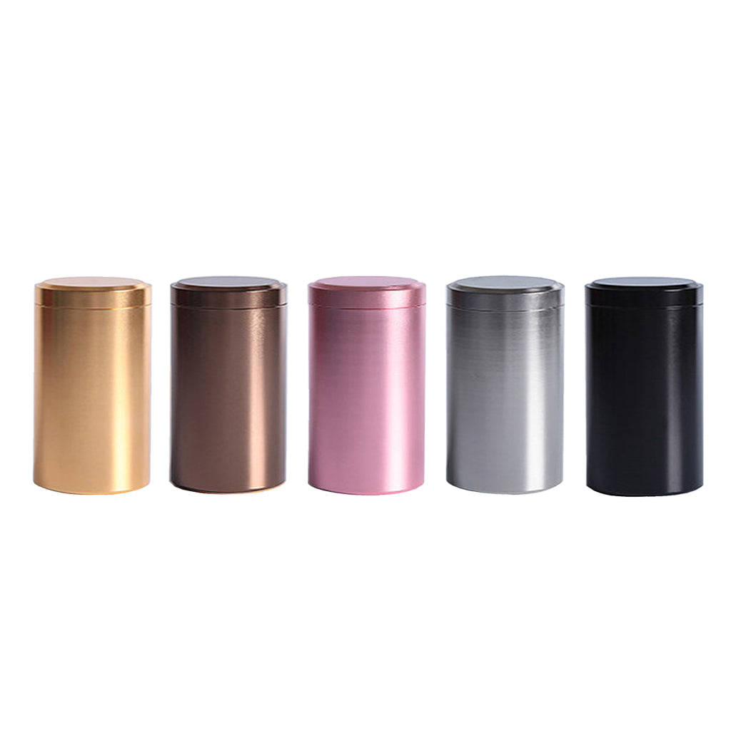 Airtight Loose Tea Tin Canister Candy Sugar Storage Container Black