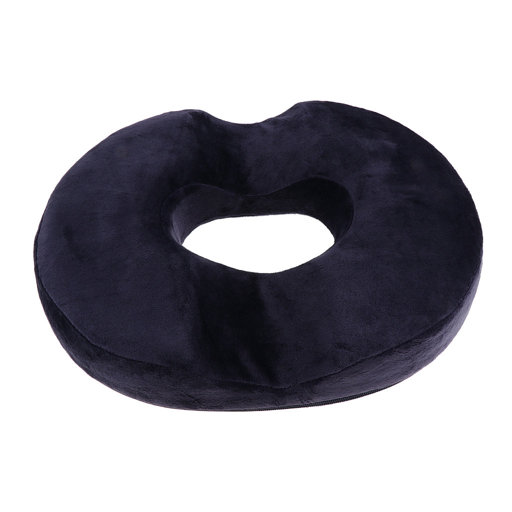 Donut Seat Cushion Pillow Memory Foam Orthopedic Tailbone Pain Relief Navy