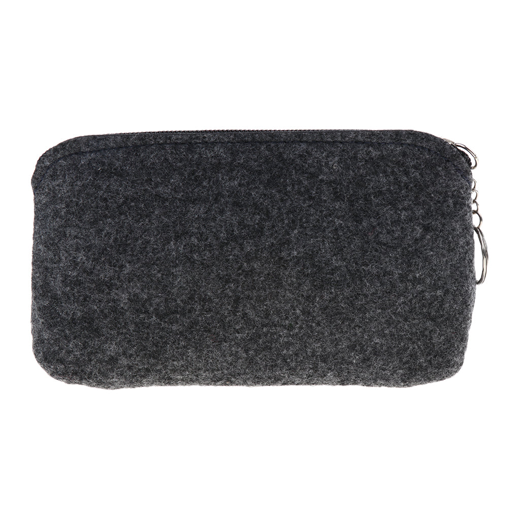 5 Pieces Felt Eyewear Eyeglass Case Sunglasses Pouch Storage Bag Dark Grey