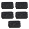 5 Pieces Felt Eyewear Eyeglass Case Sunglasses Pouch Storage Bag Dark Grey