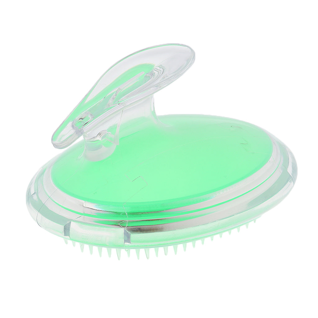 Handheld Scalp Massager Anti Dandruff Head Shampoo Scrub  Comb Brush Green