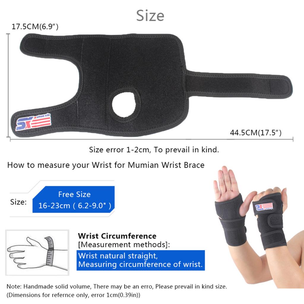 Adjustable Wrist Hand Brace Palm Support Carpal Tunnel Tendonitis Protector