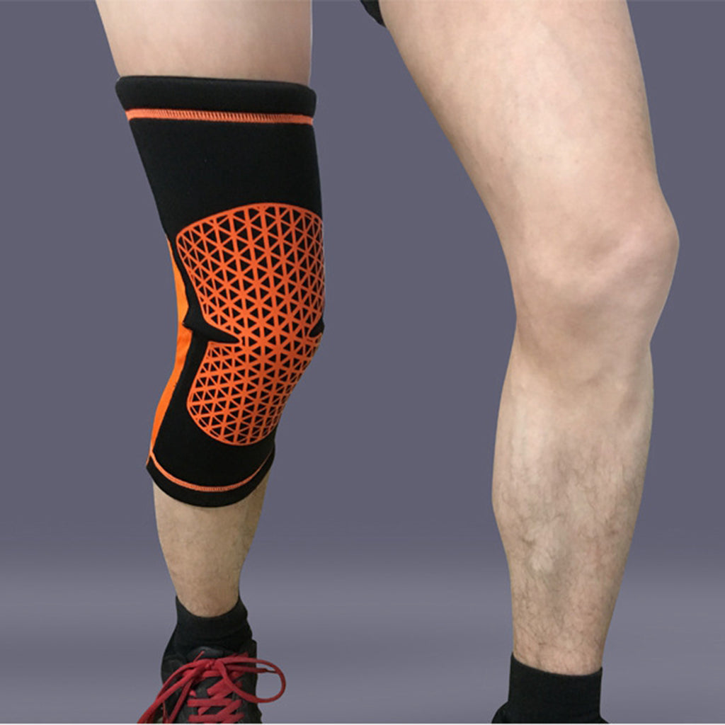 Knee Compression Sleeve Protector Leg Support Brace Guard for Basketball L