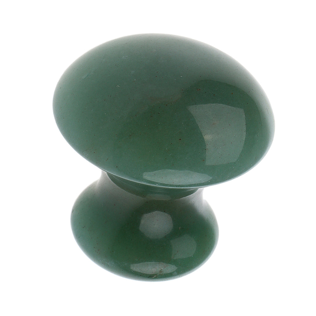 Women Facial Beauty Massage Jade Stone Relaxing Mushroom Massage Stone Green