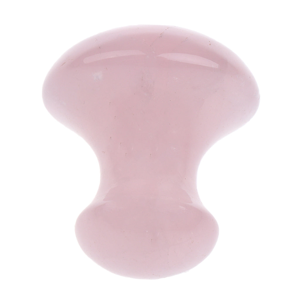 Women Facial Beauty Massage Jade Stone Relaxing Mushroom Massage Stone Pink