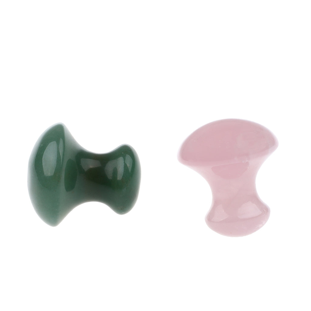 Women Facial Beauty Massage Jade Stone Relaxing Mushroom Massage Stone Pink