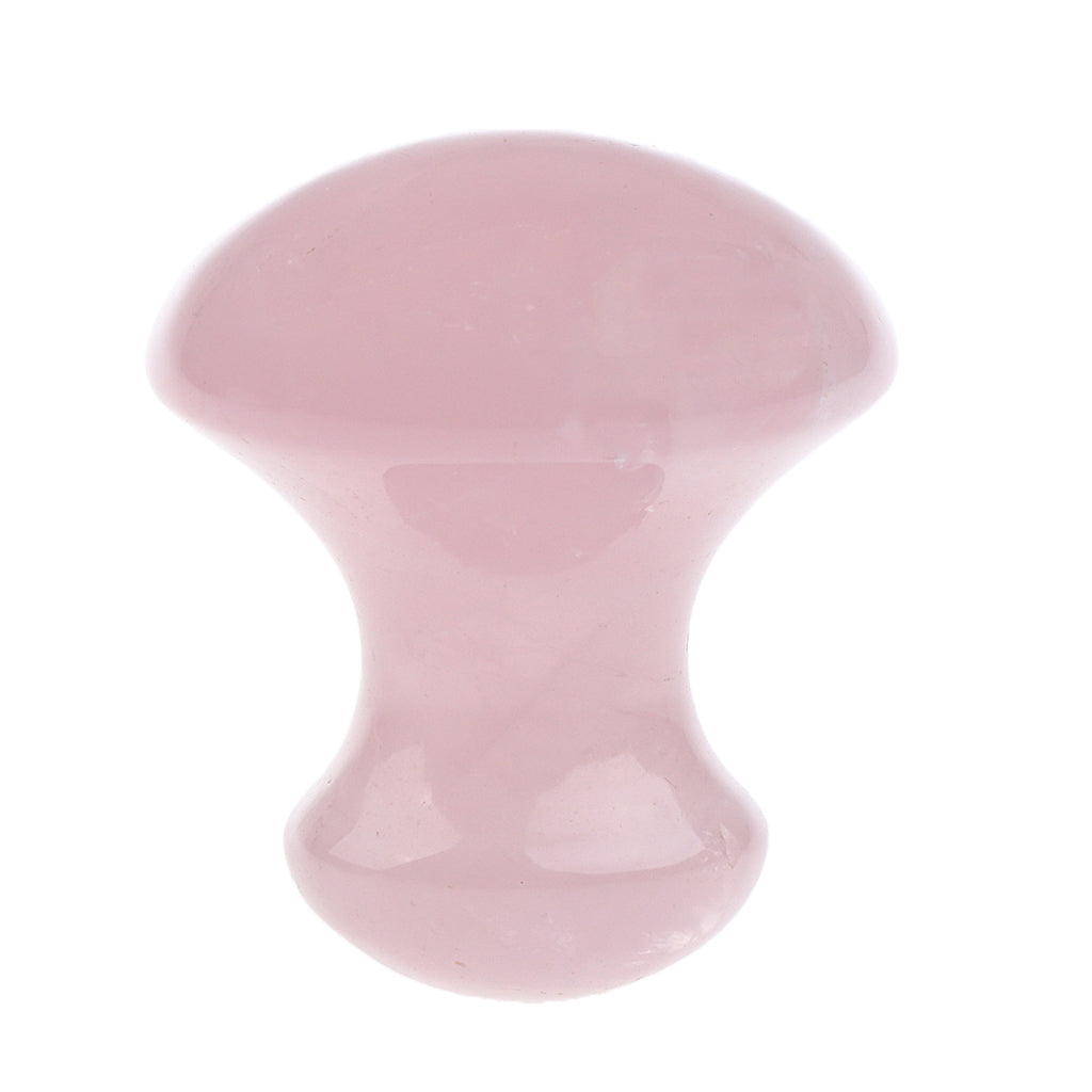 Women Facial Beauty Massage Jade Stone Relaxing Mushroom Massage Stone Pink