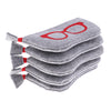 5 Pieces Zipper Eyeglasses Sunglasses Case Pouch Bag Storage Felt Cloth Red