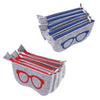 5 Pieces Zipper Eyeglasses Sunglasses Case Pouch Bag Storage Felt Cloth Red