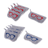 5 Pieces Zipper Eyeglasses Sunglasses Case Pouch Bag Storage Felt Cloth Red