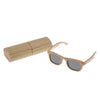 Men Women Bamboo UV 400 Polarized Sunglasses Wood Glasses with Box Gray