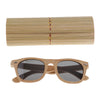 Men Women Bamboo UV 400 Polarized Sunglasses Wood Glasses with Box Gray