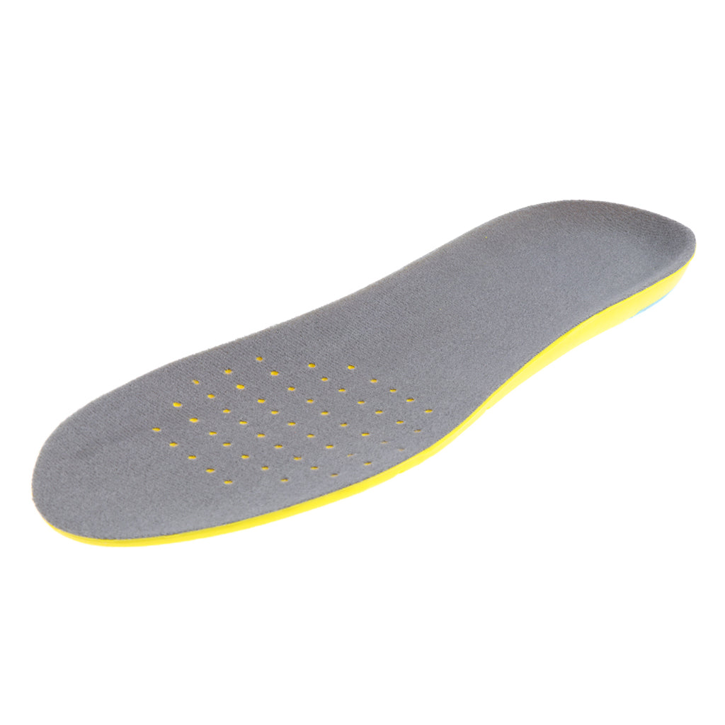 Sports Memory Foam Orthotic Arch Support Shoe Insoles Insert Pads L Grey