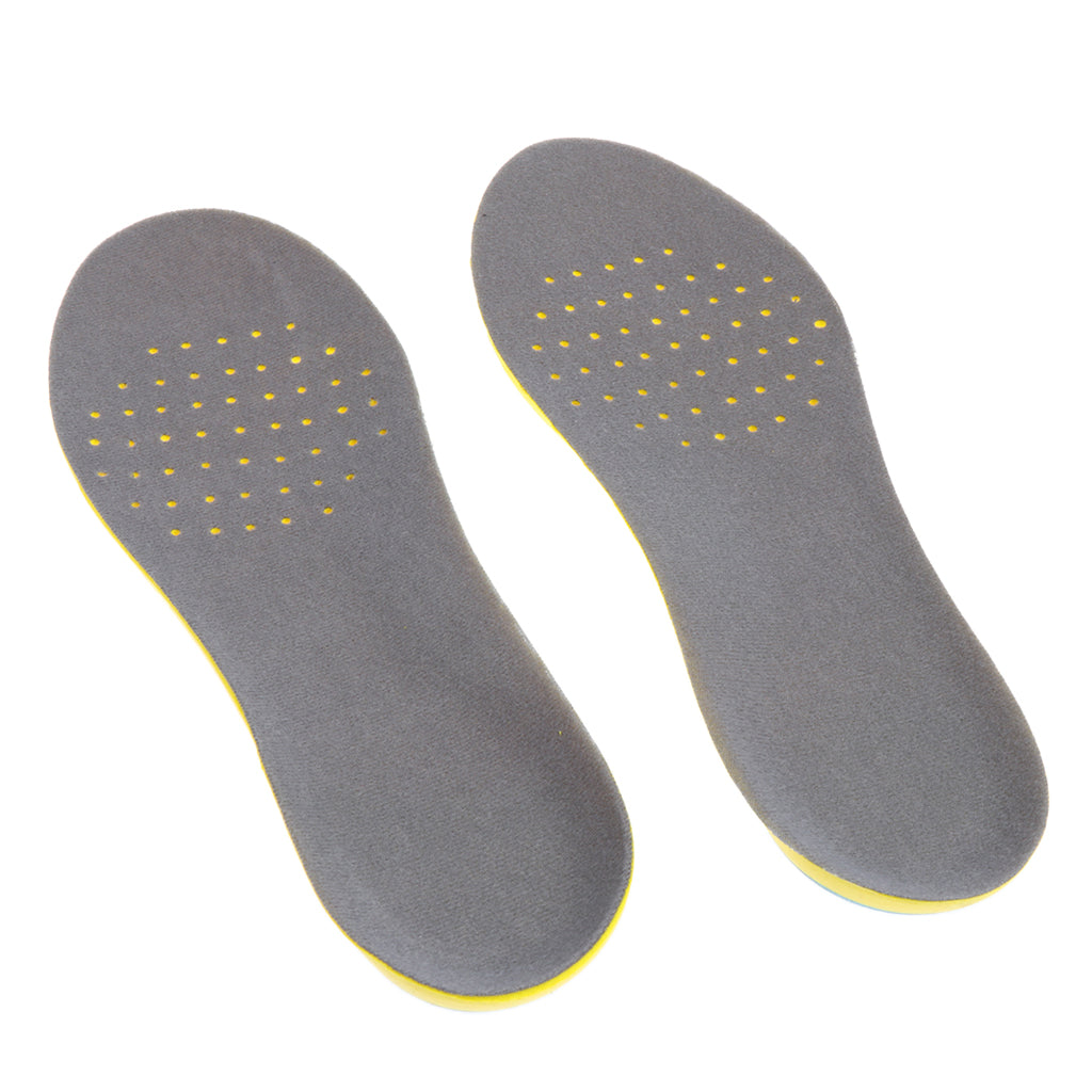 Sports Memory Foam Orthotic Arch Support Shoe Insoles Insert Pads L Grey