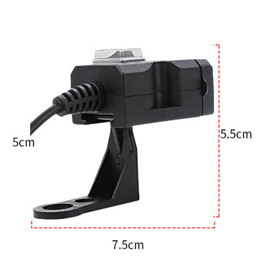 Mobile Phone Dual USB Charger Waterproof 9-90V for Motorcycle Scooter