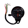 Black 12V LED Backlight Signal Motorcycle Odometer KMH Speedometer Gauge