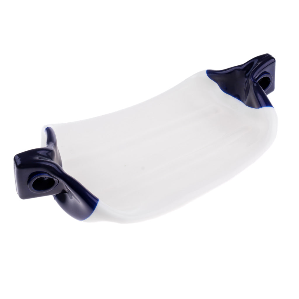 Marine Boat Fender Premium PVC Bumper Dock Shield Protection Blue White