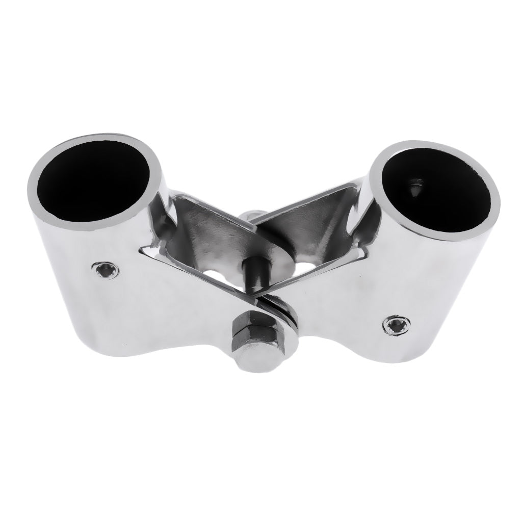 Stainless Steel Boat Rail Fittings Folding Swivel Tube Pipe Connector 26mm