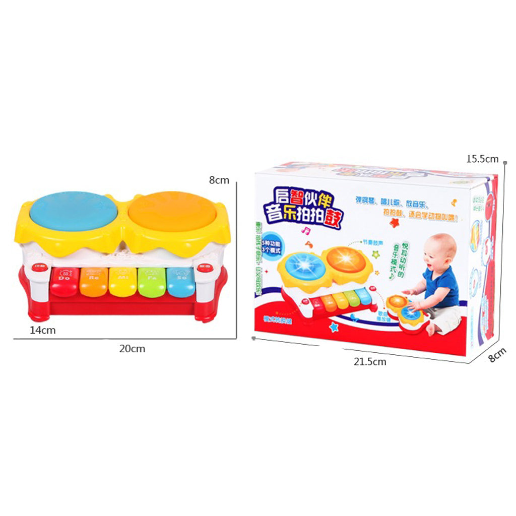 Multifunctional Musicial Hand Beat Drum Story Electronic Organ Baby Kids Toy