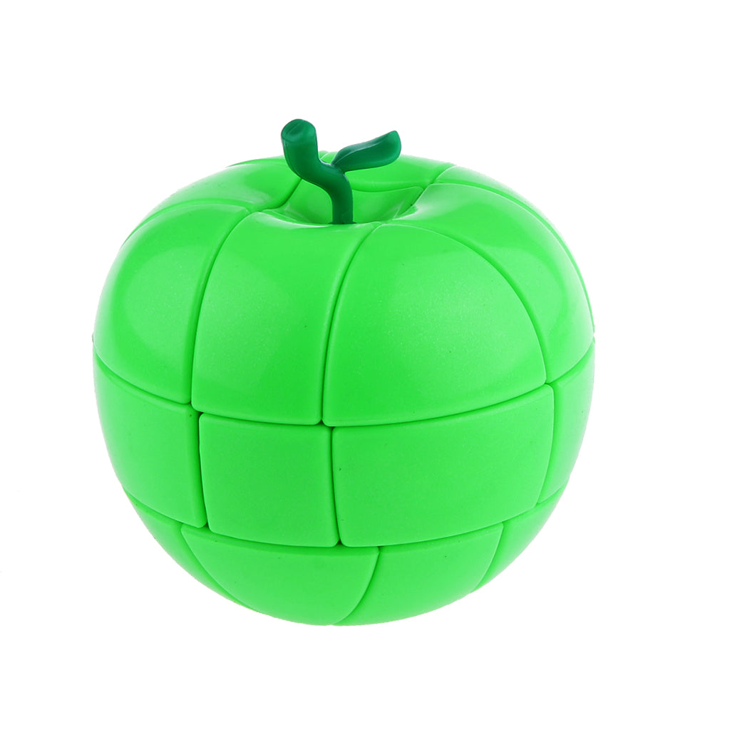 3x3 Green Fancy Apple Magic Cube Smooth Twist Puzzle Brain Teaser Toys