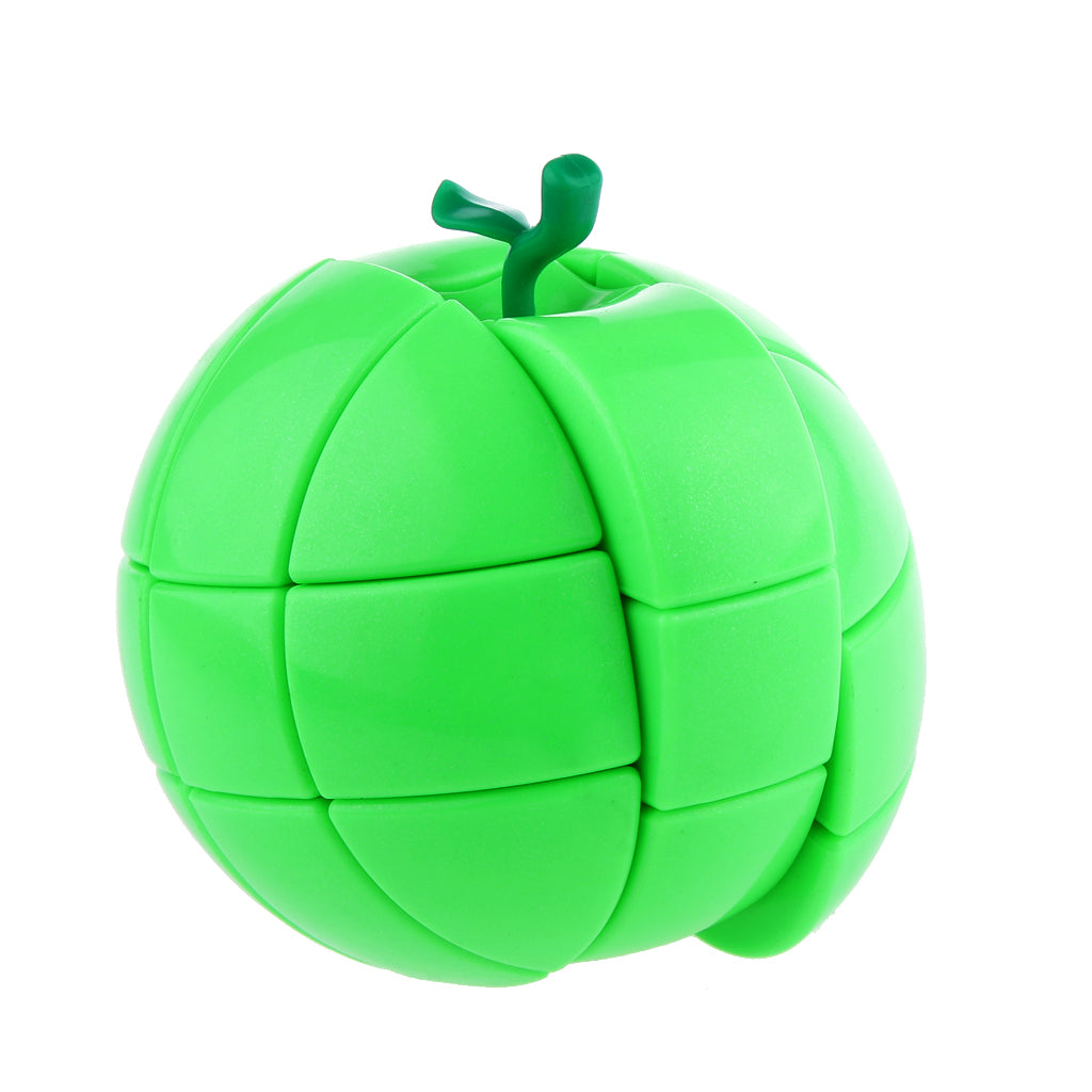 3x3 Green Fancy Apple Magic Cube Smooth Twist Puzzle Brain Teaser Toys