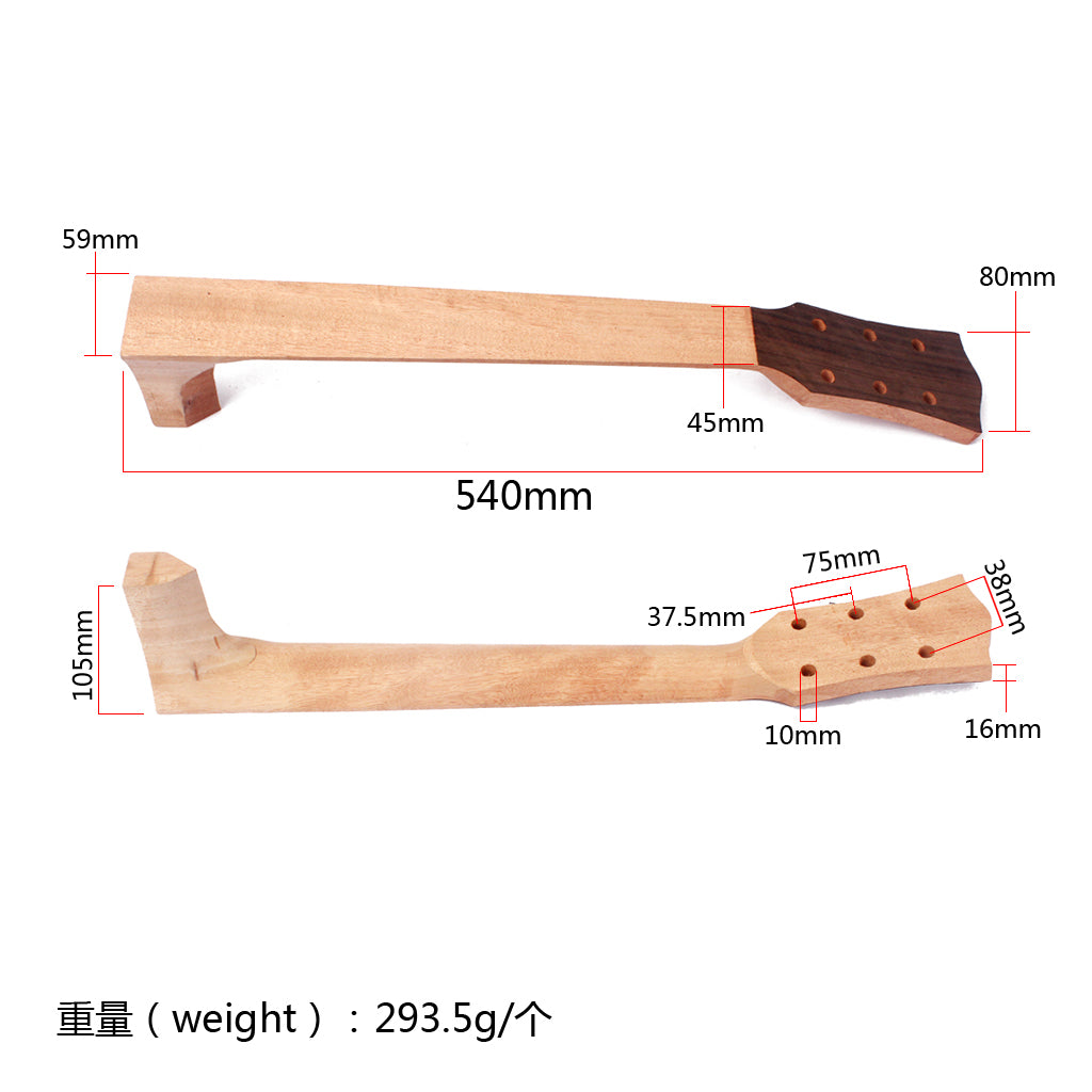 Guitar Neck and Finger Board For 41inch Acoustic Guitar Replacement