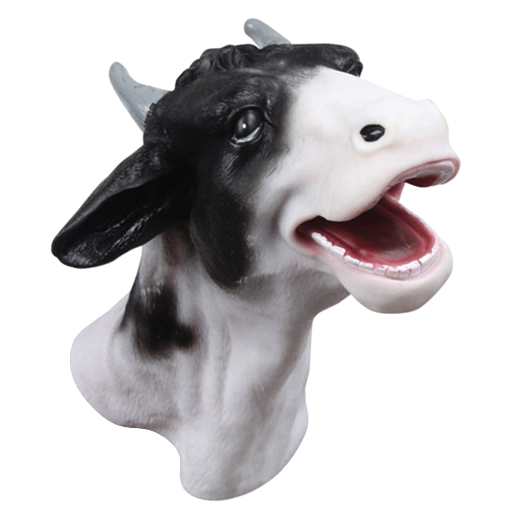 Cow Head Action Figure Hand Puppet Toy