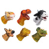 Green Triceratops Head Action Figure Hand Puppet Toy Gift