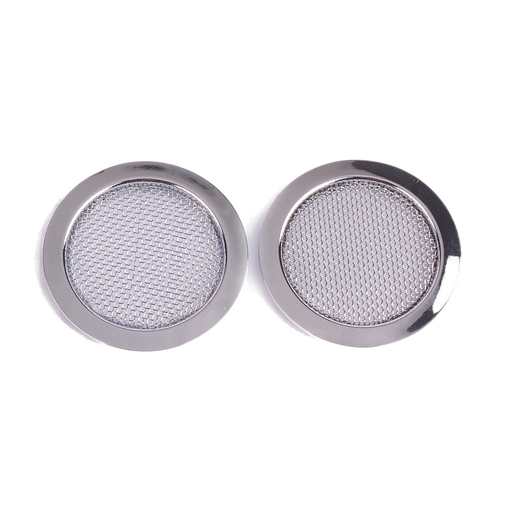 2psc Chrome Plated Screened Sound Hole Inserts for Dobro Resonator Guitar