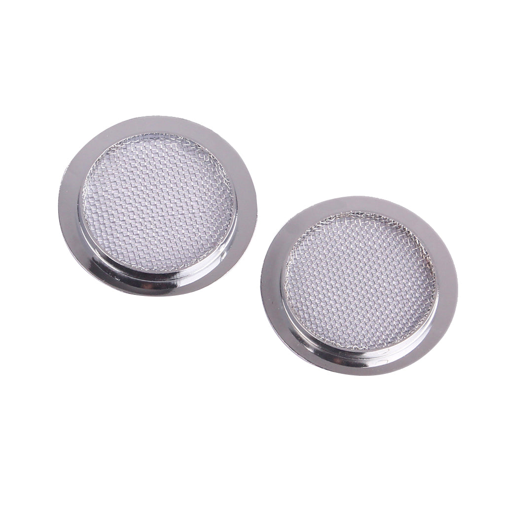 2psc Chrome Plated Screened Sound Hole Inserts for Dobro Resonator Guitar