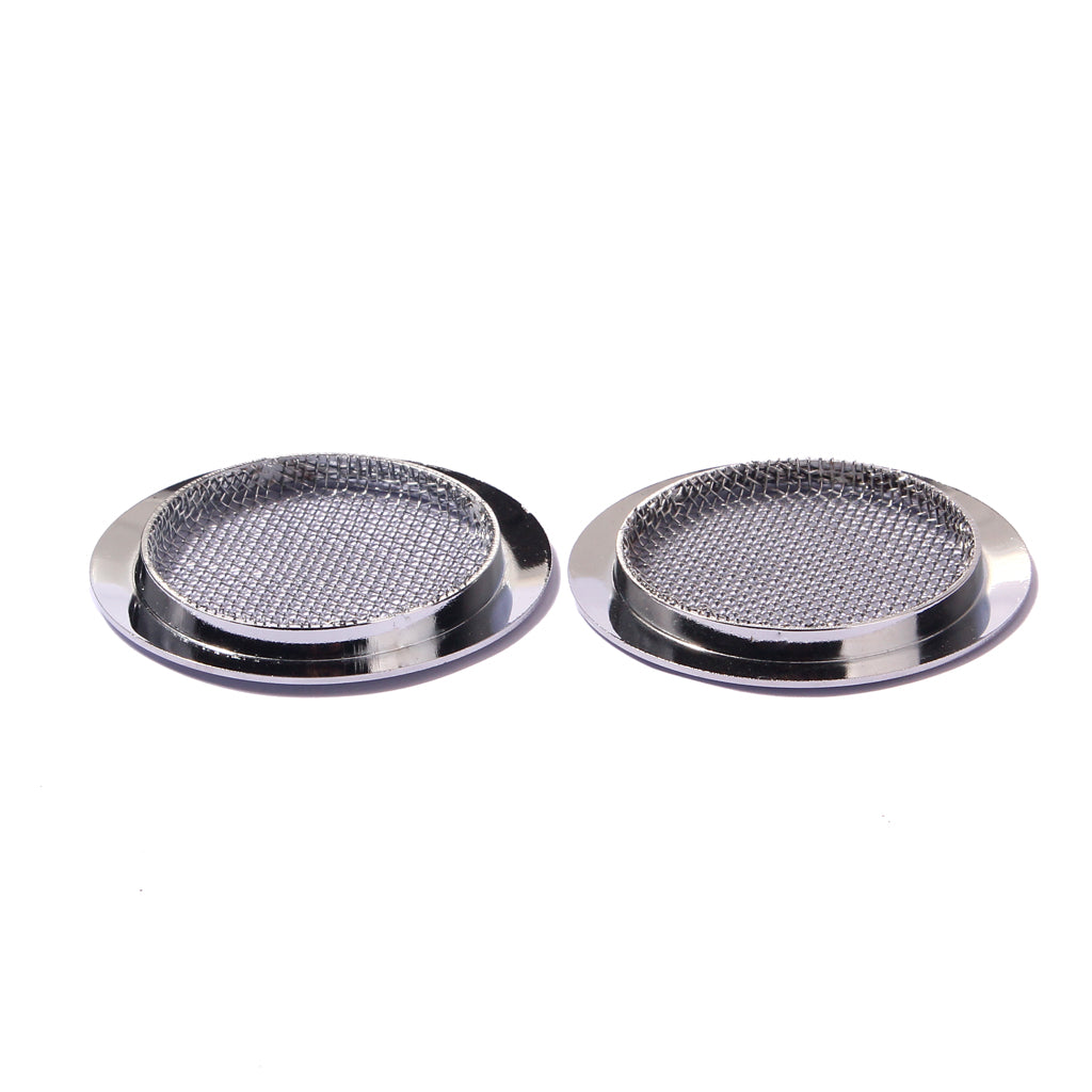 2psc Chrome Plated Screened Sound Hole Inserts for Dobro Resonator Guitar