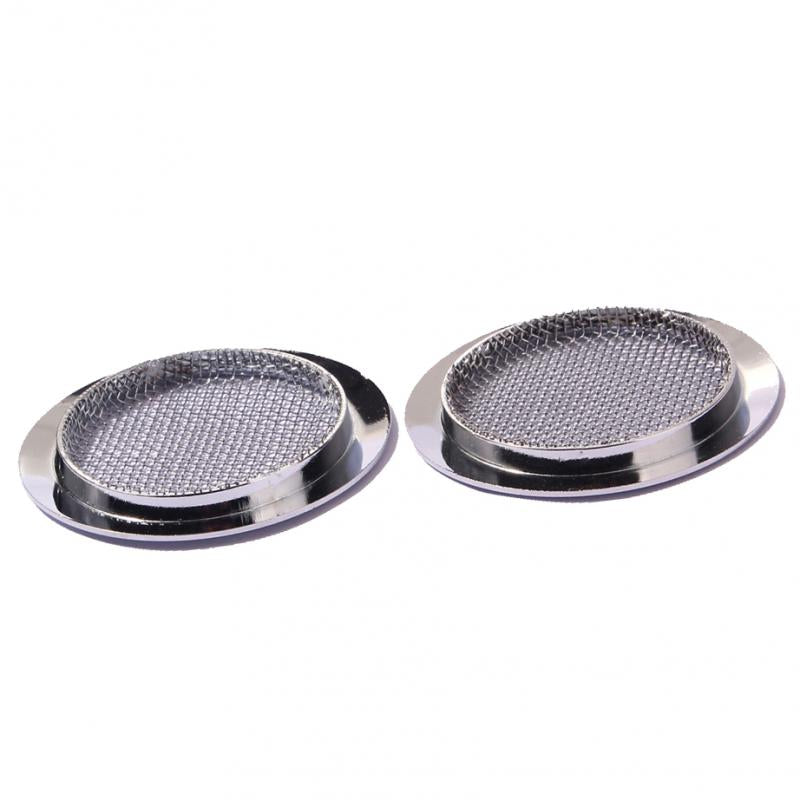 2psc Chrome Plated Screened Sound Hole Inserts for Dobro Resonator Guitar